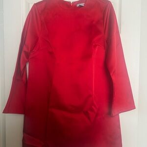 Elegant Red Long Sleeve Dress